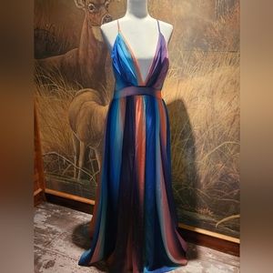 Striped Pride Designer Boutique  Long Dress XL